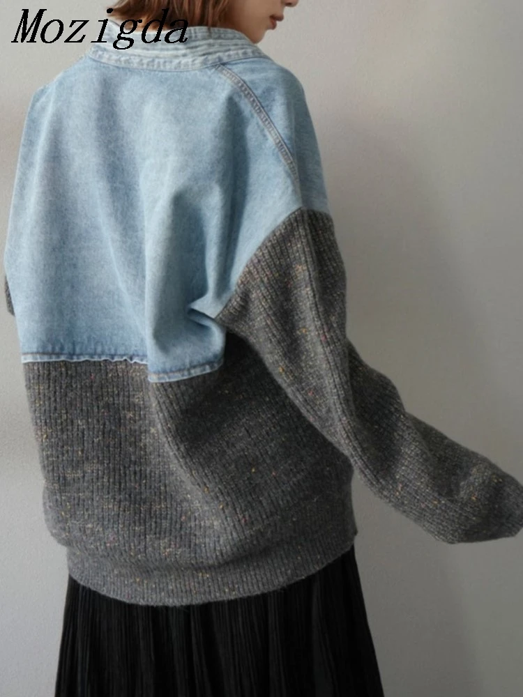 Осень-зима винтажный джинсовый лоскутный свитер пальто Ins модный женский утолщенный свободный нишевый кардиган женские топы
Осень-зима винтажный джинсовый лоскутный свитер пальто Ins модный женский утолщенный свободный нишевый кардиган женские топы