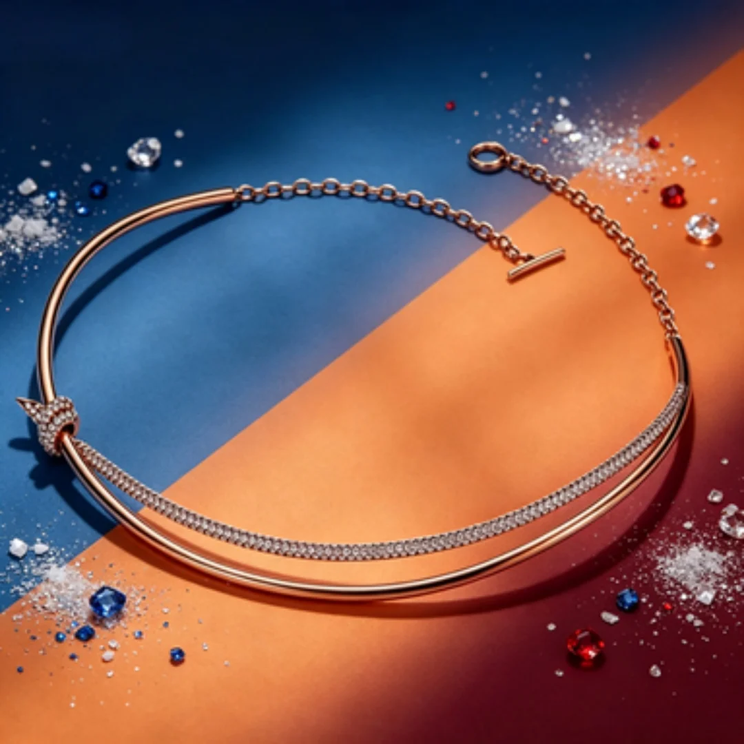 Light luxury double-layer full diamond necklace with rose gold high-end feel choker
Light luxury double-layer full diamond necklace with rose gold high-end feel choker