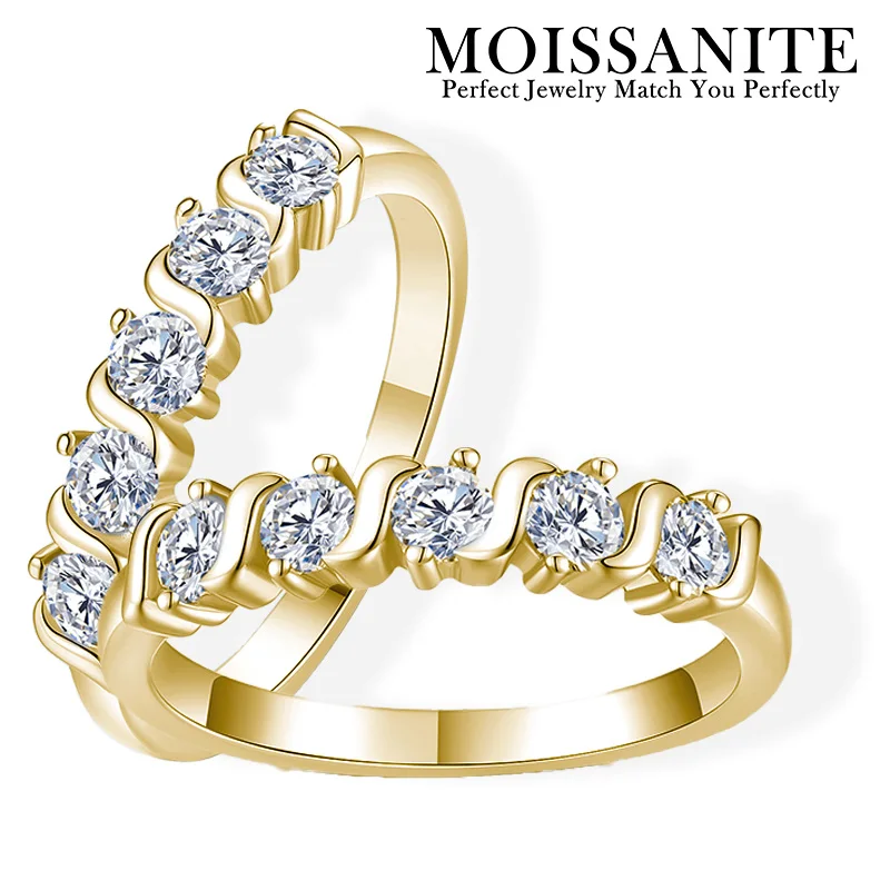 0.5CTW Round Cut Moissanite Ring Wave Band 925 Sterling Silver 18K Gold Plated Fashion Jewelry Comes with GRA Certificate
0.5CTW Round Cut Moissanite Ring Wave Band 925 Sterling Silver 18K Gold Plated Fashion Jewelry Comes with GRA Certificate