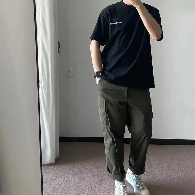 Мужские брюки-карго на весну-осень, свободный крой, из прочного хлопка, с боковыми карманами, повседневные, для активного отдыха
Мужские брюки-карго на весну-осень, свободный крой, из прочного хлопка, с боковыми карманами, повседневные, для активного отдыха