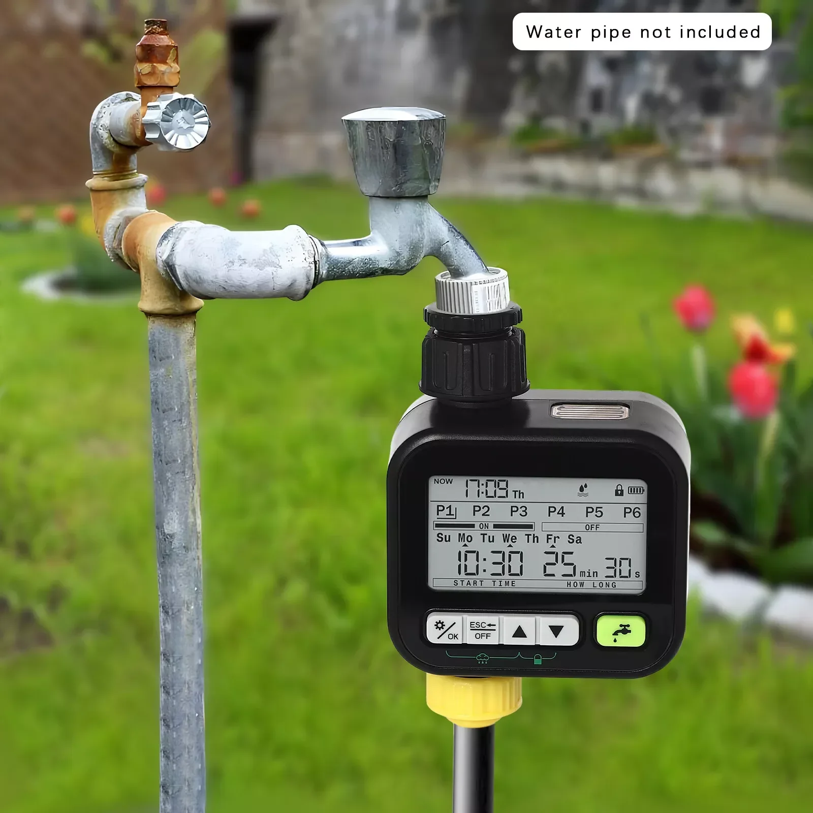 3V LCD Display Automatic Watering Controller Yard Garden Drip Irrigation Timer Controller
3V LCD Display Automatic Watering Controller Yard Garden Drip Irrigation Timer Controller
