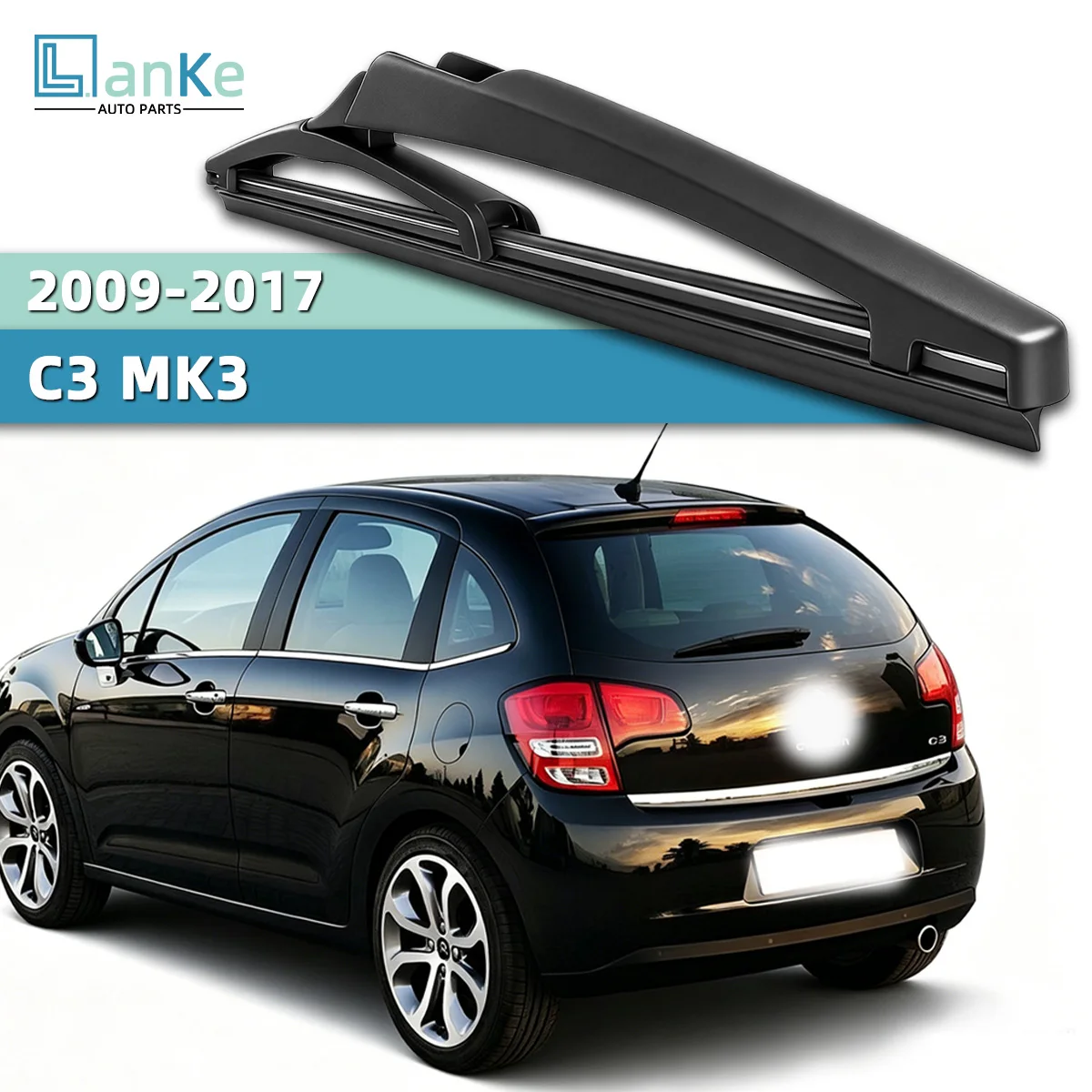 Lanke Automotive Rear Wiper for Citroen C3 MK3 2009-2017 Easy Install Replacement Stable Wipe Performance Clear Driving View
Lanke Automotive Rear Wiper for Citroen C3 MK3 2009-2017 Easy Install Replacement Stable Wipe Performance Clear Driving View