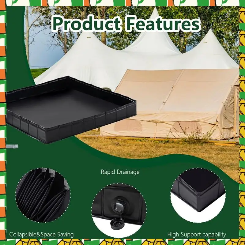 Professional Tool Portable Shower Pan, 41X41inch Foldable Shower Base & Basin Floor With Detachable Drain Pipe, Ideal For RV, Ou
Professional Tool Portable Shower Pan, 41X41inch Foldable Shower Base & Basin Floor With Detachable Drain Pipe, Ideal For RV, Ou