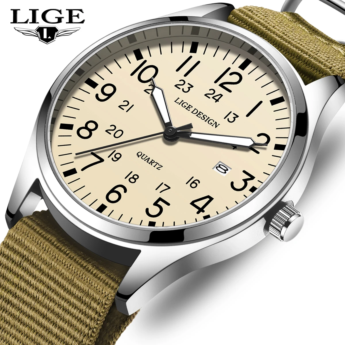 LIGE Top Brand Luxury Mens Watches Date Ourdoor Nylon Waterproof Luminous Military Sports Quartz Watches For Man Ship From US
LIGE Top Brand Luxury Mens Watches Date Ourdoor Nylon Waterproof Luminous Military Sports Quartz Watches For Man Ship From US