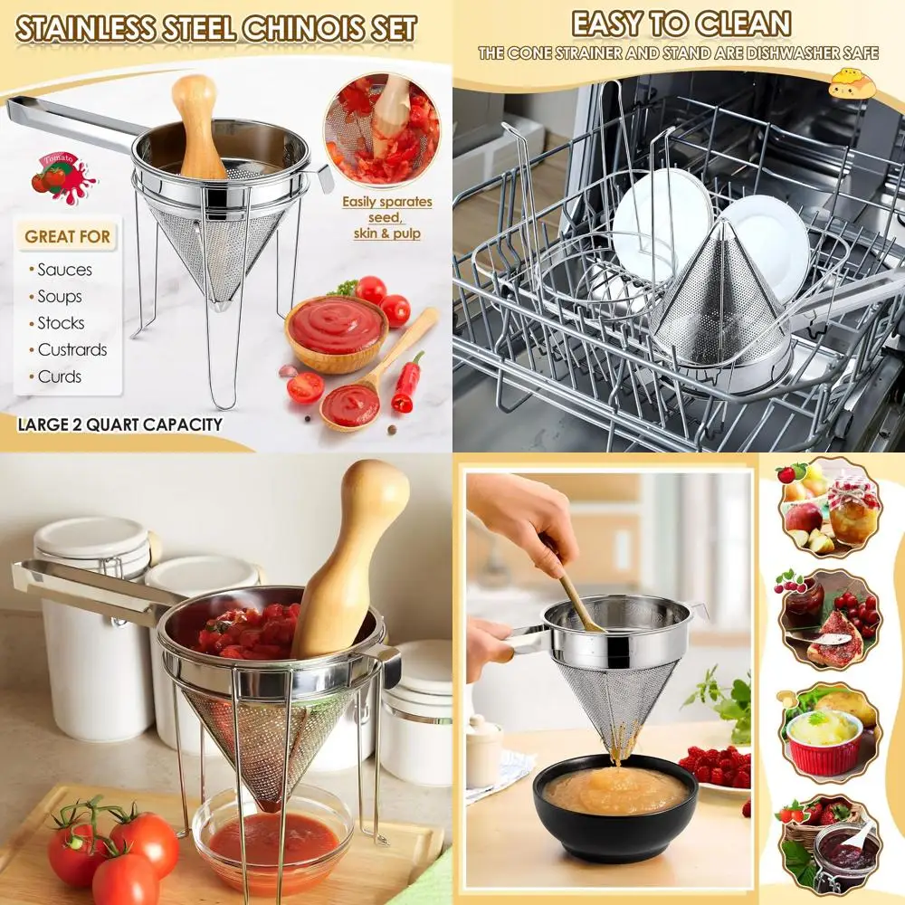 Фильтр для крышек из Китая из нержавеющей стали с подставкой и деревянным пестиком для консервирования, изготовления джема и процеживания 15,35x7,67x7,28
Фильтр для крышек из Китая из нержавеющей стали с подставкой и деревянным пестиком для консервирования, изготовления джема и процеживания 15,35x7,67x7,28