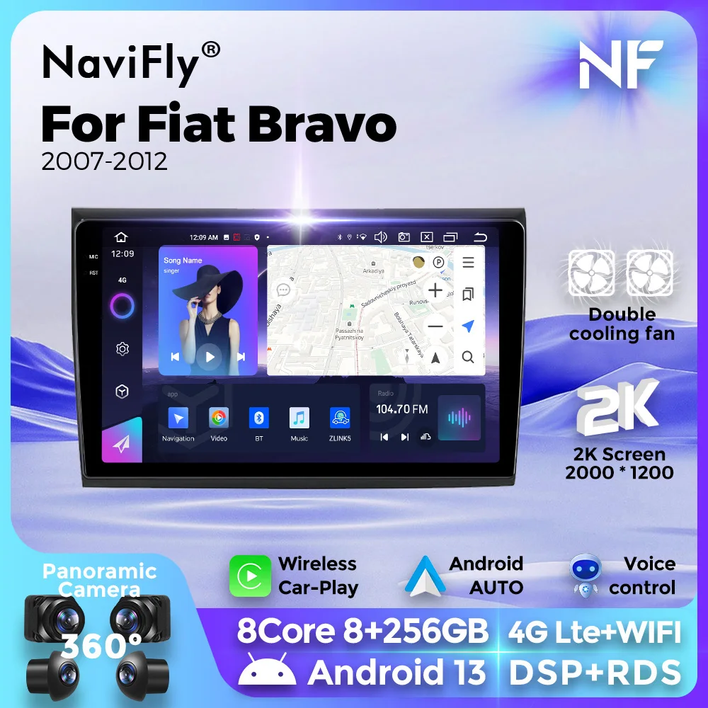 Navifly 2K QLED Screen Car Radio Multimedia Video Player For Fiat Bravo 2007-2012 Carplay Android Auto GPS 2Din Stereo Receiver
Navifly 2K QLED Screen Car Radio Multimedia Video Player For Fiat Bravo 2007-2012 Carplay Android Auto GPS 2Din Stereo Receiver