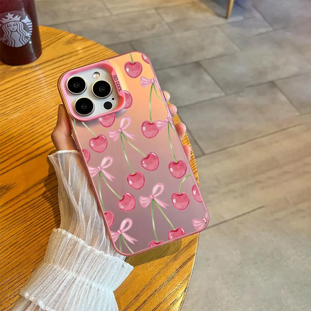 Cherry Pink Mobile Phone Case anti-fingerprint Phonecase for iPhone 16 15 14 13 12 Pro/Max/Plus shock-proof anti-slip rear cover
Cherry Pink Mobile Phone Case anti-fingerprint Phonecase for iPhone 16 15 14 13 12 Pro/Max/Plus shock-proof anti-slip rear cover