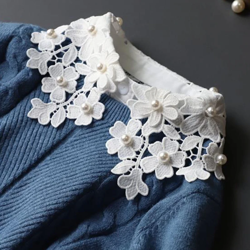 Elegant White Fake Collars for Women Handmade White Shirt False Collars Woman Embroidery Lace Flower Detachable Collar
Elegant White Fake Collars for Women Handmade White Shirt False Collars Woman Embroidery Lace Flower Detachable Collar