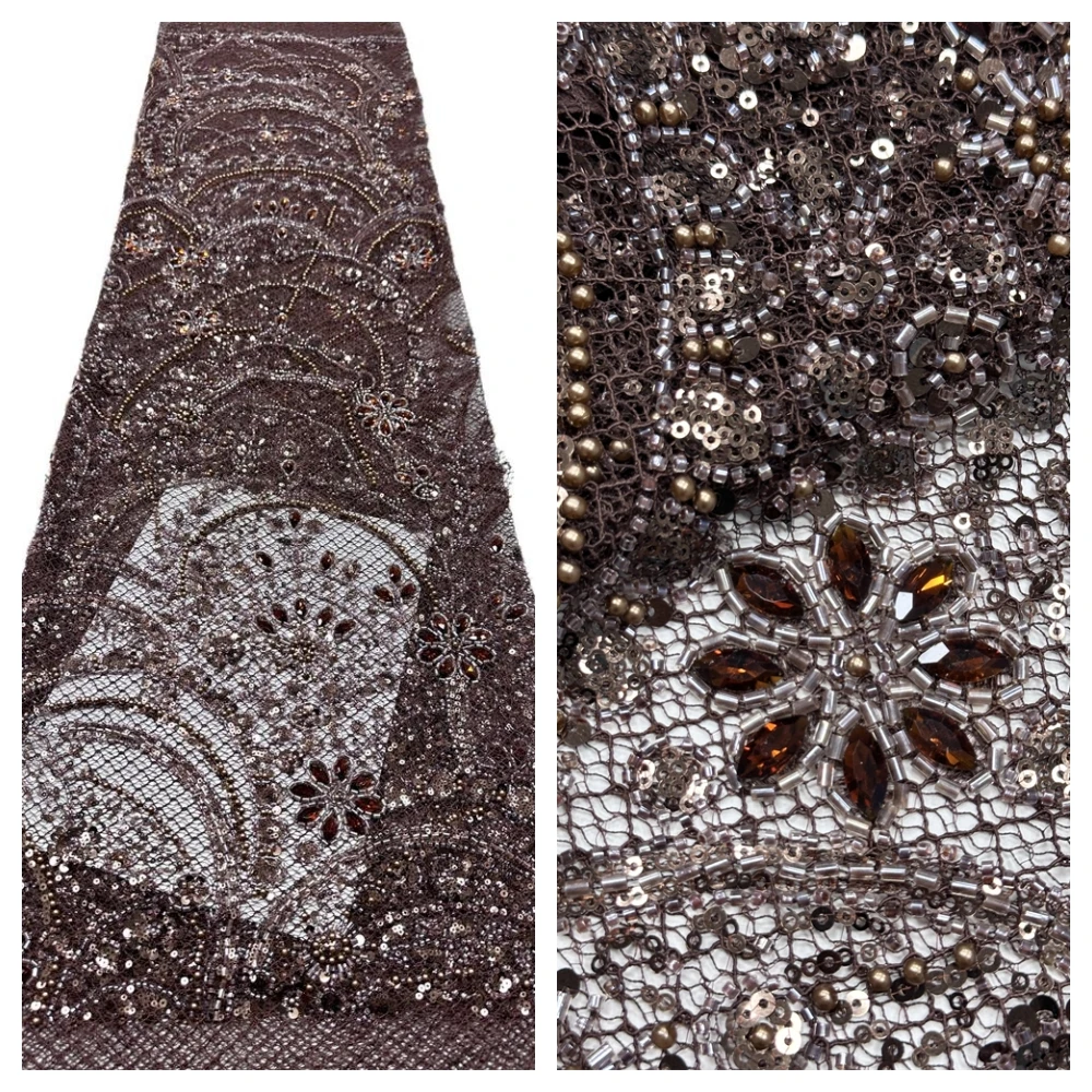 Nigerian Brocade Fabrics 2026 High Quality 5 Yards African Jacquard Gilded Lace Fabric Luxury for Women Evening Party Dresses
Nigerian Brocade Fabrics 2026 High Quality 5 Yards African Jacquard Gilded Lace Fabric Luxury for Women Evening Party Dresses
