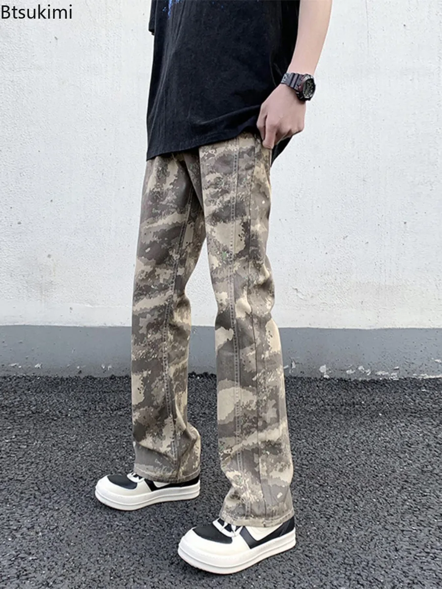 New 2026 Men's Retro Camouflage Trousers Casual Versatile Straight Flare Pants Spring Autumn Fashion Streetwear Men Baggy Pants
New 2026 Men's Retro Camouflage Trousers Casual Versatile Straight Flare Pants Spring Autumn Fashion Streetwear Men Baggy Pants