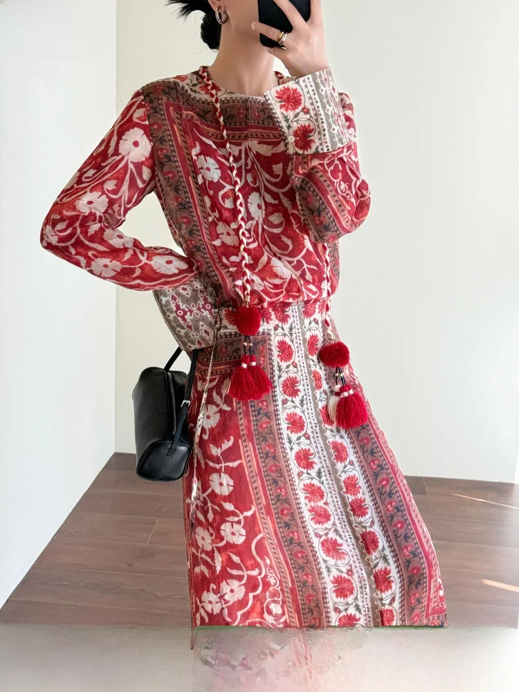 Tasyavan Slimming Linen Print Shirt with Rope Belt Beach Style Summer Fashion Set for Women in Their 20s And 30s
Tasyavan Slimming Linen Print Shirt with Rope Belt Beach Style Summer Fashion Set for Women in Their 20s And 30s