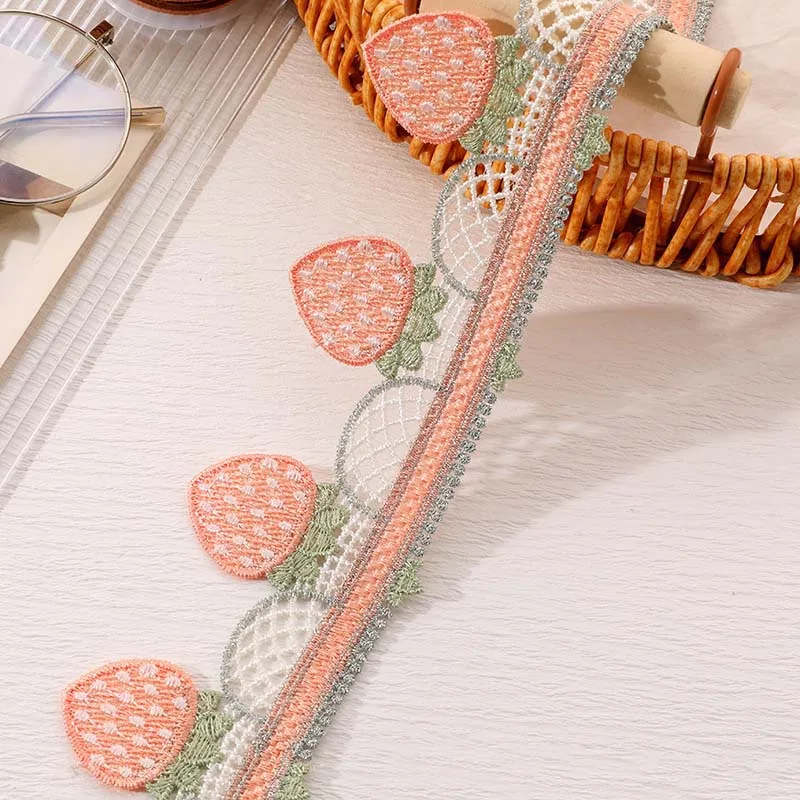 15Yards Strawberry Lace Embroidery Trim Wedding Ribbon DIY Apparel Home Decoration Handmade Sewing Crafts Accessories
15Yards Strawberry Lace Embroidery Trim Wedding Ribbon DIY Apparel Home Decoration Handmade Sewing Crafts Accessories