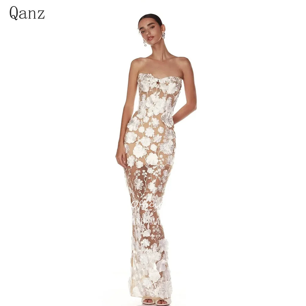 Qanz Роскошные платья русалки для выпускного вечера Милая 3D цветы с открытой спиной Свадебные платья Вечерние платья без рукавов по индивидуальному заказу
Qanz Роскошные платья русалки для выпускного вечера Милая 3D цветы с открытой спиной Свадебные платья Вечерние платья без рукавов по индивидуальному заказу