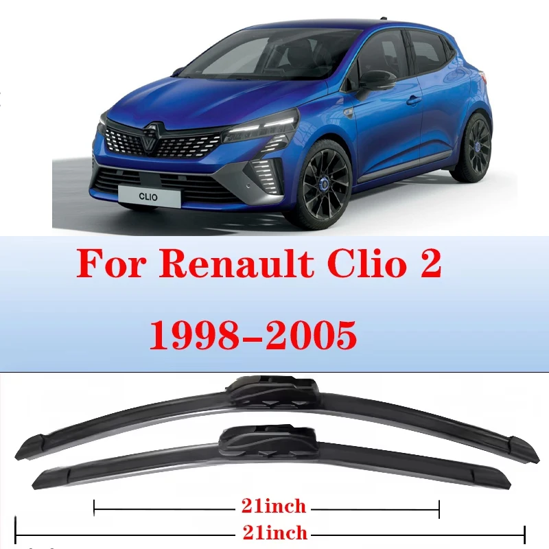 For Renault Clio 2 1998-2005 1999 2000 2001 2002 2003 2004 Wiper Front Wiper Blades Windshield Windscreen Window Brushes 21"+21"
For Renault Clio 2 1998-2005 1999 2000 2001 2002 2003 2004 Wiper Front Wiper Blades Windshield Windscreen Window Brushes 21"+21"