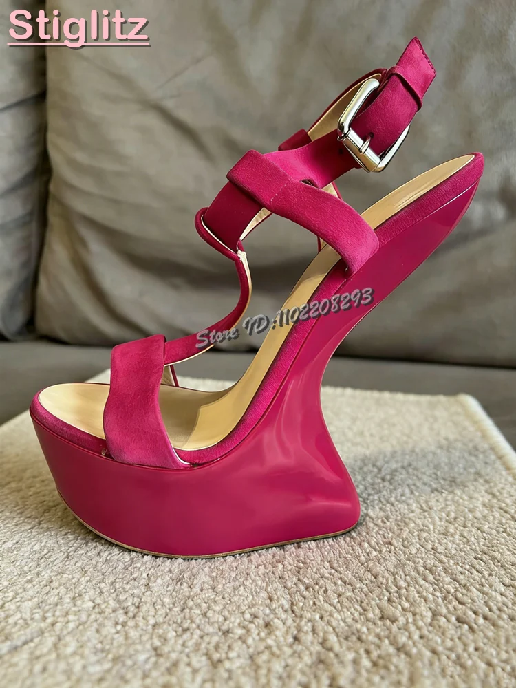 Suede Blue Platform Sandals Round Toe Cross-tied Buckle Strap Strange Style Heels 2026 Summer Women 15CM Super High Heel Shoes
Suede Blue Platform Sandals Round Toe Cross-tied Buckle Strap Strange Style Heels 2026 Summer Women 15CM Super High Heel Shoes