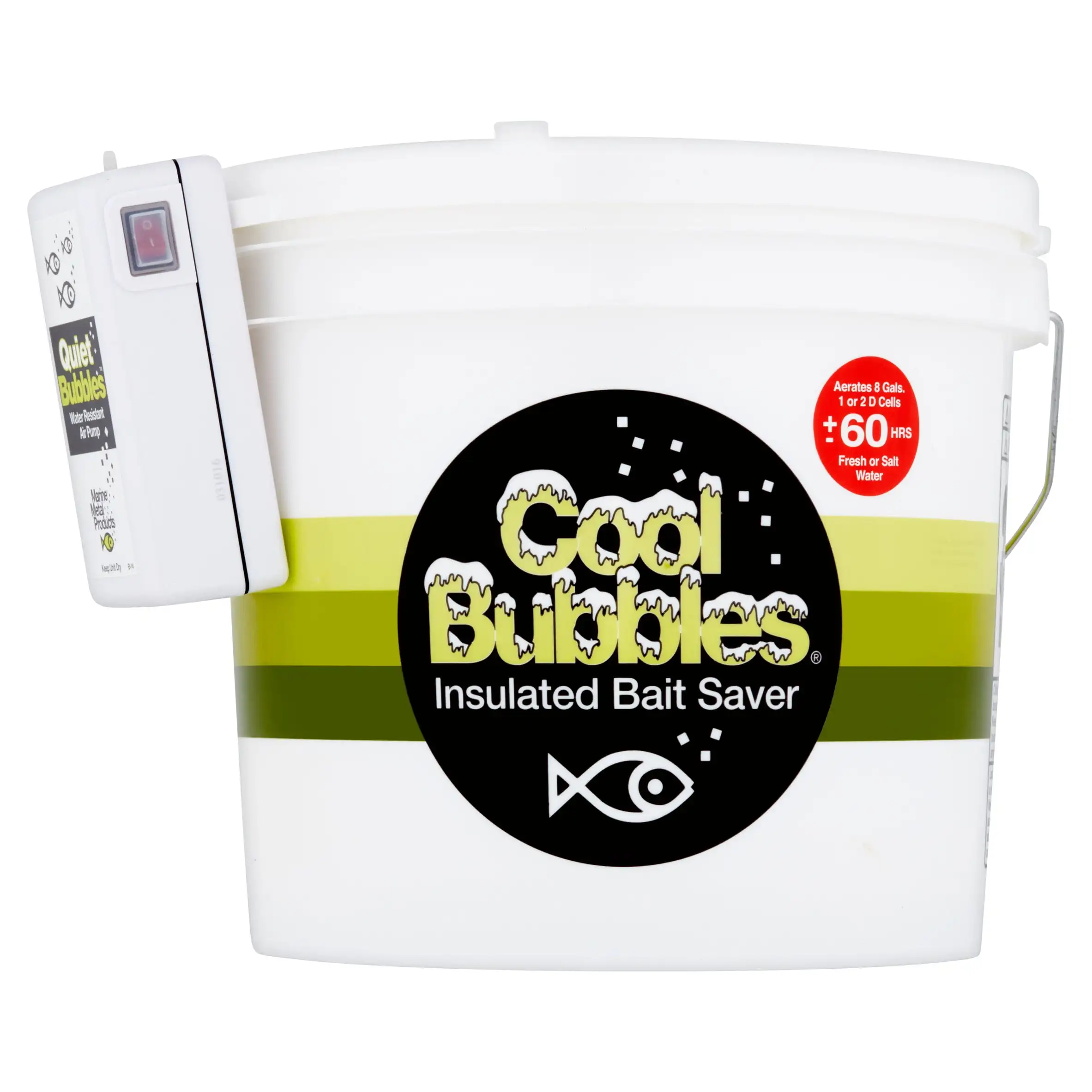 Cool Bubbles 10.5 Qt Insulated Fishing Bait Container with Quiet Bubbles Pump
Cool Bubbles 10.5 Qt Insulated Fishing Bait Container with Quiet Bubbles Pump