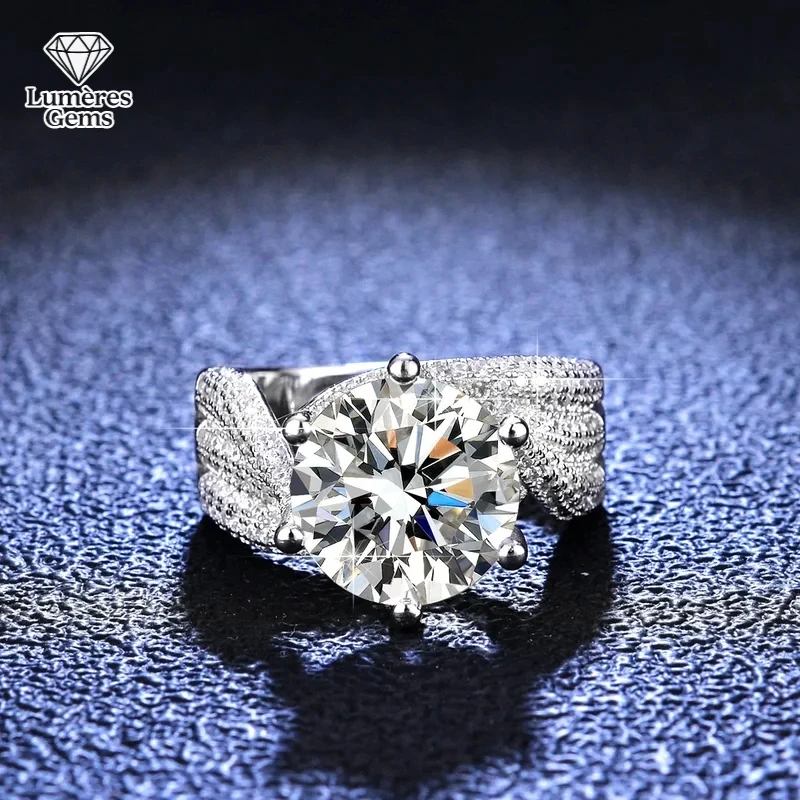 Gorgeous Platinum Pt950 & 18K Ring Women - 5 Carat Full D - Color Moissanite, Ideal For Wedding Engagement
Gorgeous Platinum Pt950 & 18K Ring Women - 5 Carat Full D - Color Moissanite, Ideal For Wedding Engagement
