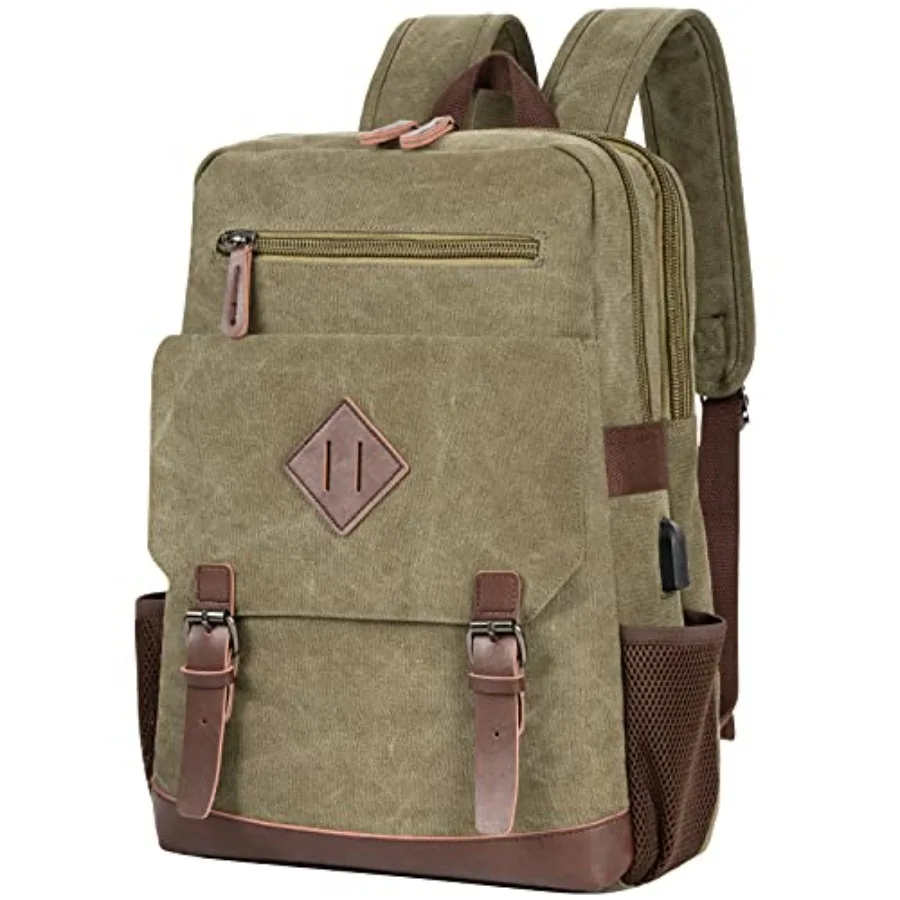 Eco-Friendly Vintage Backpack for Men Women, Canvas Bookpack Fits Most 15.6 Inch Computer and Tablets, Rucksack Backpack with U
Eco-Friendly Vintage Backpack for Men Women, Canvas Bookpack Fits Most 15.6 Inch Computer and Tablets, Rucksack Backpack with U