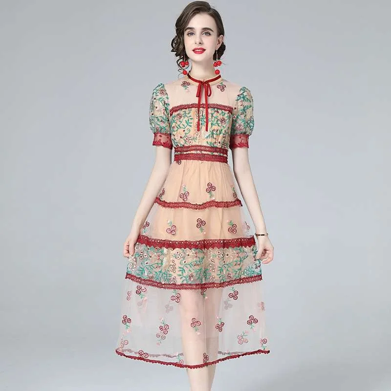 Spring Summer Women's Retro Laceup Rou Cleanfit High Waist A-Line Dr ort Sve round Ne Ciwalk Dres 8287
Spring Summer Women's Retro Laceup Rou Cleanfit High Waist A-Line Dr ort Sve round Ne Ciwalk Dres 8287