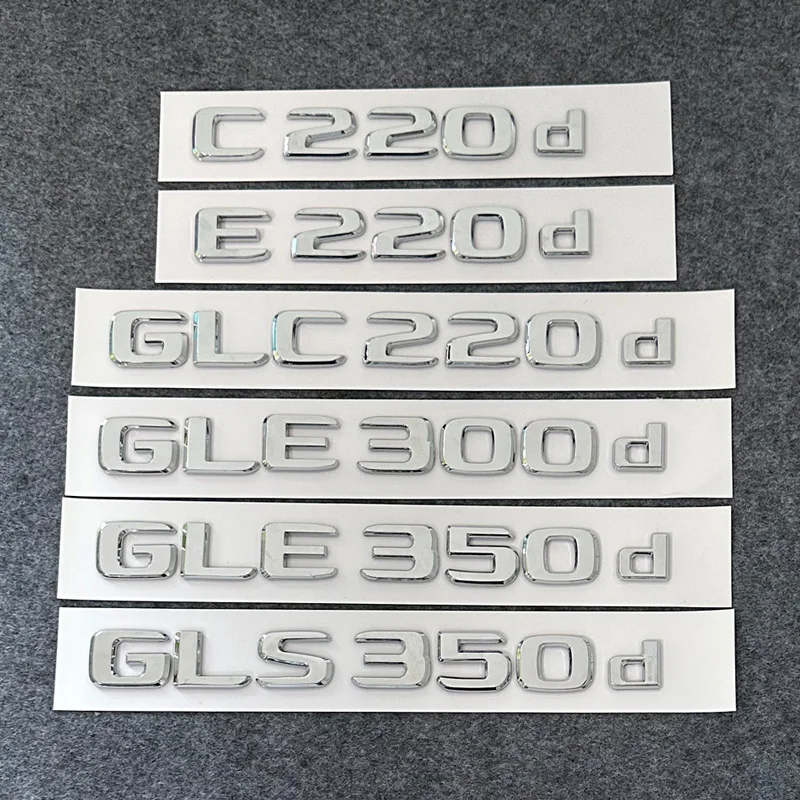 3D ABS Letters E220d GLC220d C220d C250d GLE350d 4Matic Emblem for Mercedes Benz W205 Car Trunk Logo Sticker
3D ABS Letters E220d GLC220d C220d C250d GLE350d 4Matic Emblem for Mercedes Benz W205 Car Trunk Logo Sticker