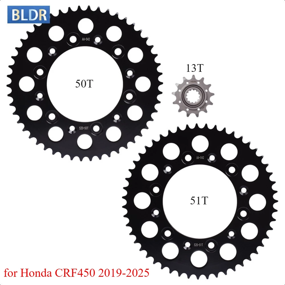520 Chain Front 13T Rear 50T 51T Sprocket Gear Wheel Cam for Honda CRF450 2019-2025 CRF 450
520 Chain Front 13T Rear 50T 51T Sprocket Gear Wheel Cam for Honda CRF450 2019-2025 CRF 450