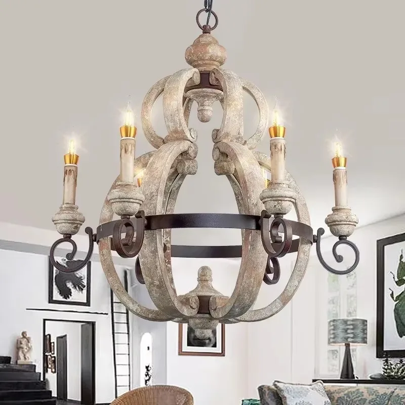 Nordic Retro Solid Wood Lamp Palace European Living Room Art Wooden Restaurant Staircase Entrance Pendant Light LED
Nordic Retro Solid Wood Lamp Palace European Living Room Art Wooden Restaurant Staircase Entrance Pendant Light LED