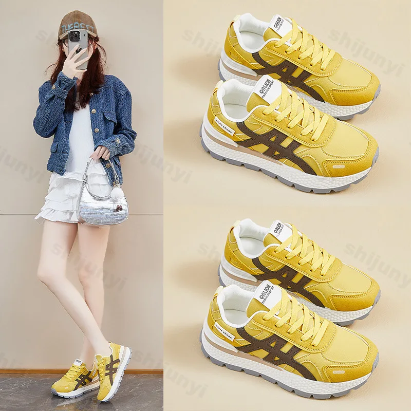 Женские повседневные кроссовки, осень 2024, удобные нескользящие уличные кроссовки, модные прогулочные туфли на толстой подошве, Zapatos Mujer 
Женские повседневные кроссовки, осень 2024, удобные нескользящие уличные кроссовки, модные прогулочные туфли на толстой подошве, Zapatos Mujer