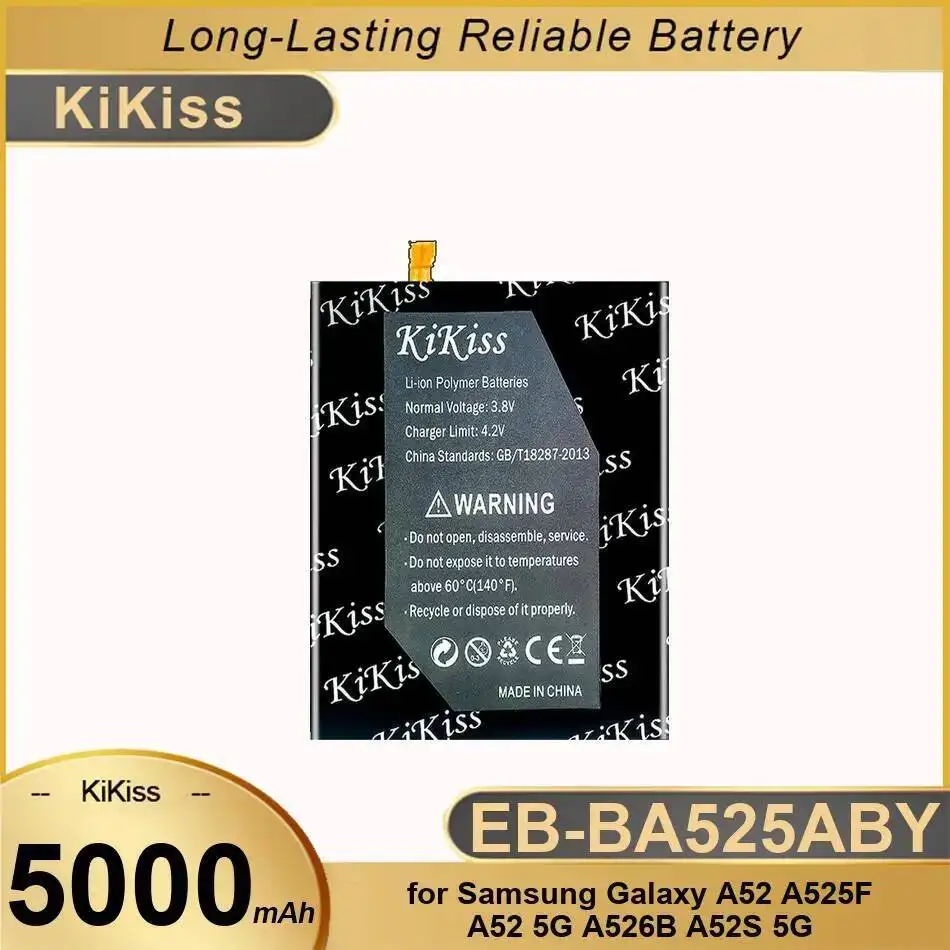 EB-BA525ABY High-Capacity Fast Charging 5000Mah Mobile Phone Battery For Samsung Galaxy A52 A525F 5G A526B A52S
EB-BA525ABY High-Capacity Fast Charging 5000Mah Mobile Phone Battery For Samsung Galaxy A52 A525F 5G A526B A52S