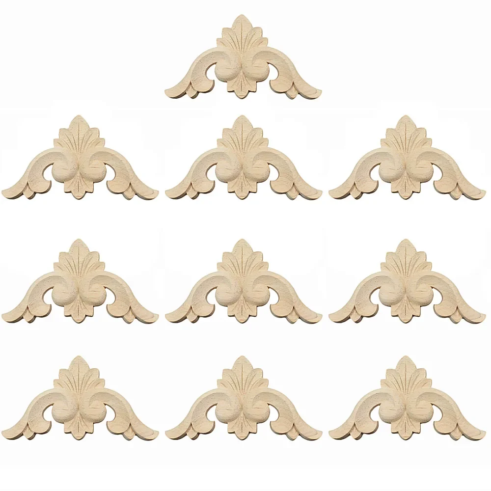 10PCS Antique Decorative Wood Appliques Furniture Decor Cabinet Door Miniatures Wooden Mouldings Flower Carving Figurines Craft
10PCS Antique Decorative Wood Appliques Furniture Decor Cabinet Door Miniatures Wooden Mouldings Flower Carving Figurines Craft