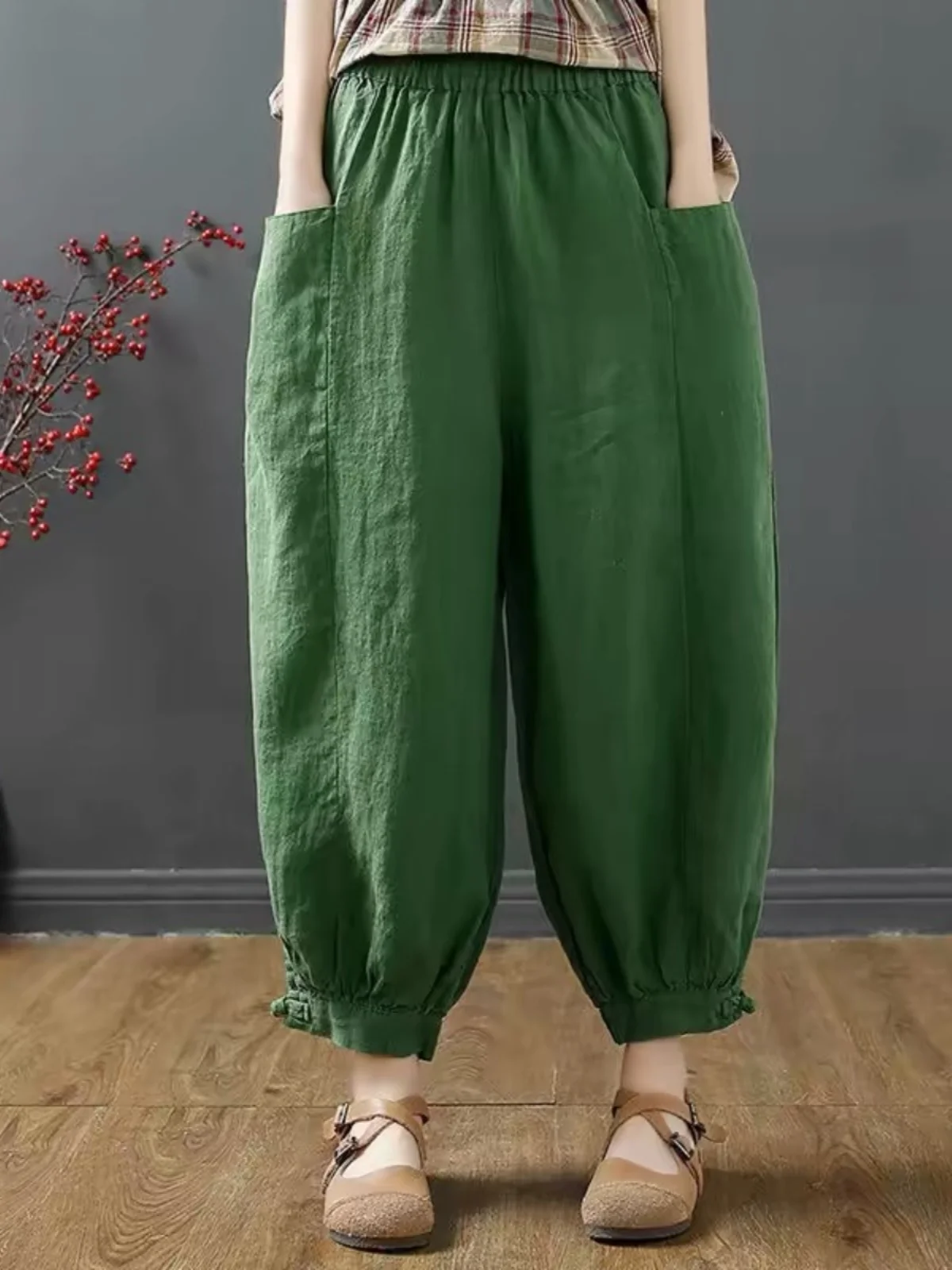 Casual Wide Leg Pants Women's Harem Pants Summer Large Size Mommy Clothes Loose Trousers Cotton Linen Lantern Pants
Casual Wide Leg Pants Women's Harem Pants Summer Large Size Mommy Clothes Loose Trousers Cotton Linen Lantern Pants