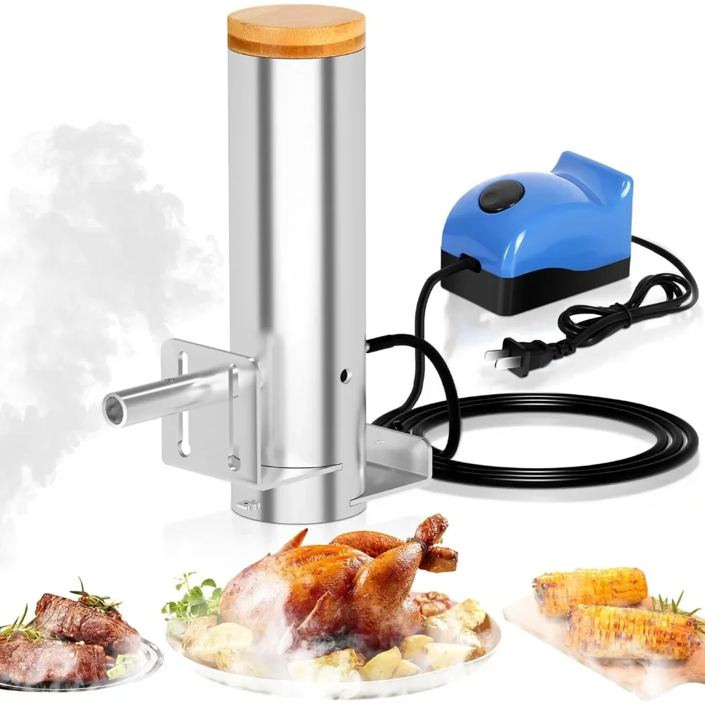 Portable Electric Smoker Grill Stainless Steel Pellet Smoke Generator with Lid Air Pump for Hot Cold Smoking Meats Vegetables
Portable Electric Smoker Grill Stainless Steel Pellet Smoke Generator with Lid Air Pump for Hot Cold Smoking Meats Vegetables