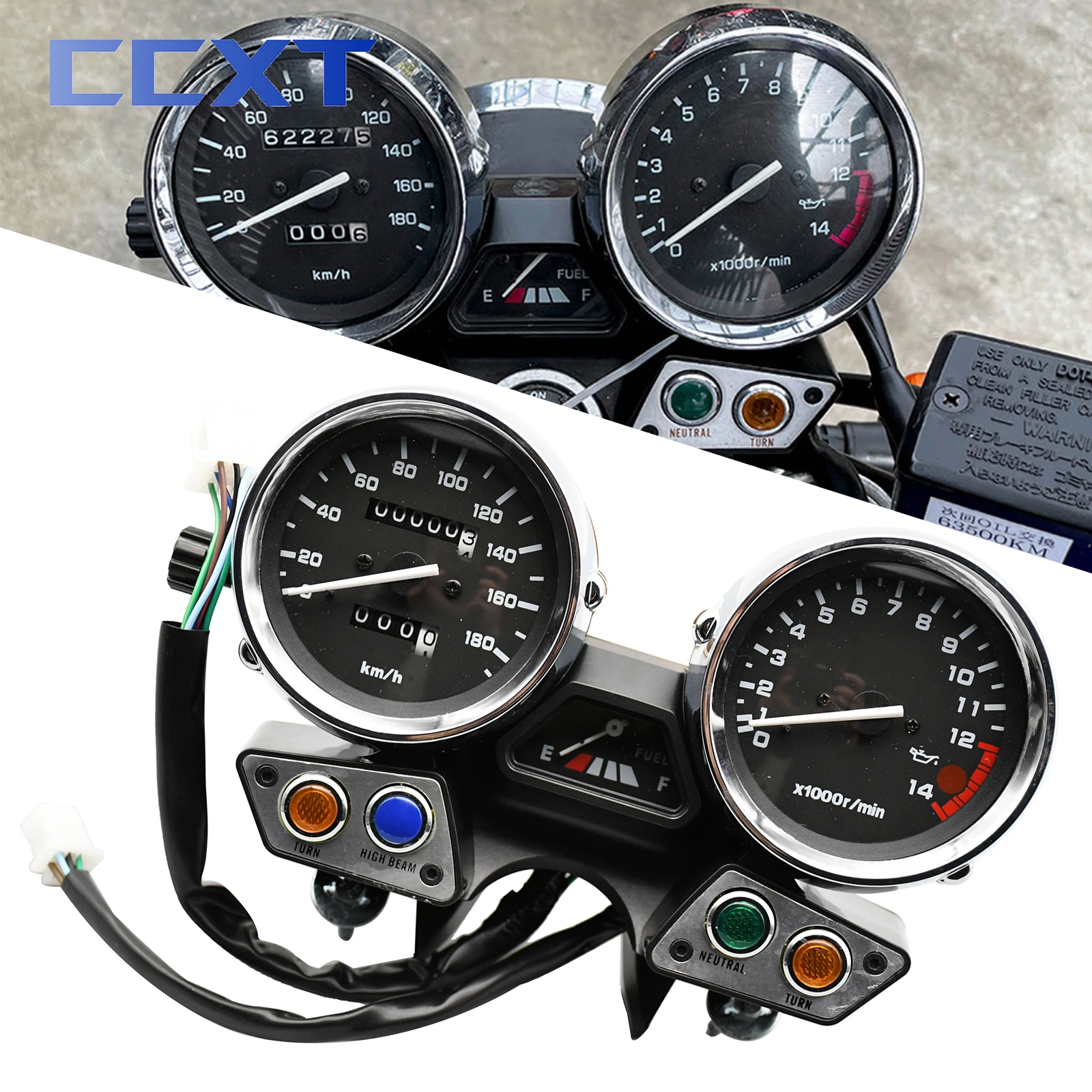 Motorcycle Temperature Speed Meter Speedometer Odometer Tachometer Gauges For YAMAHA XJR400 (4HM) XJR 400 1995-1997 Accessories
Motorcycle Temperature Speed Meter Speedometer Odometer Tachometer Gauges For YAMAHA XJR400 (4HM) XJR 400 1995-1997 Accessories