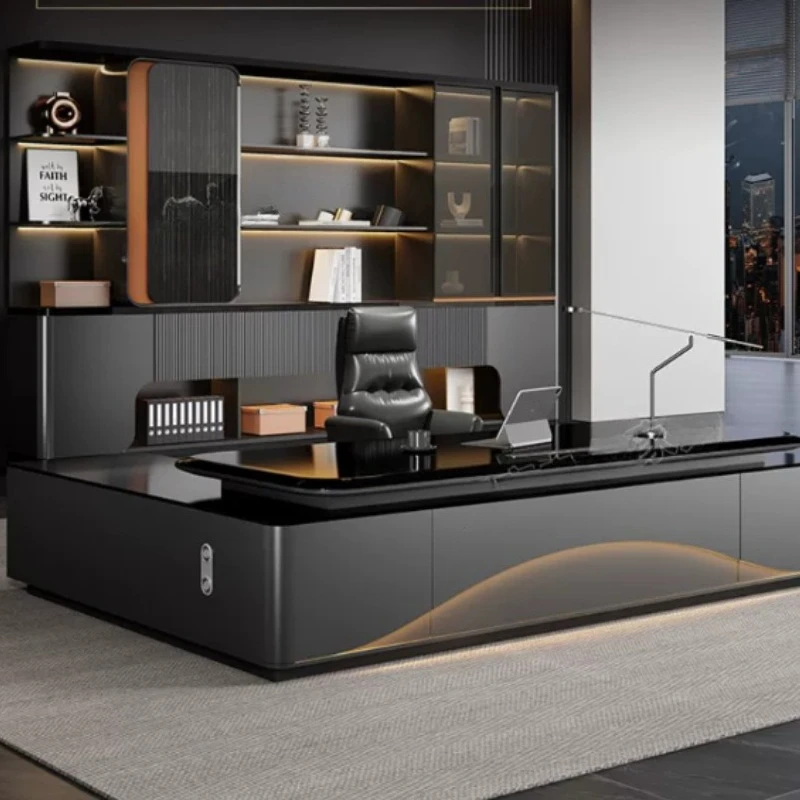 Modern Executive Desk Large Boss Office Desk With Storage Gaming Standing Luxury CEO Study Workstation Furniture For Home Office
Modern Executive Desk Large Boss Office Desk With Storage Gaming Standing Luxury CEO Study Workstation Furniture For Home Office
