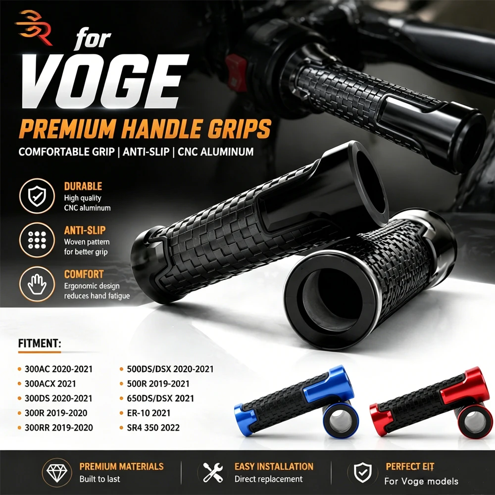 Handlebar Grips 22mm 7/8" For Voge 650DS 600DSX ER10 SR4 350 500DS 500DSX 300AC 300ACX 300DS 300R 300RR 300 AC/ACX/DS 2019-2022
Handlebar Grips 22mm 7/8" For Voge 650DS 600DSX ER10 SR4 350 500DS 500DSX 300AC 300ACX 300DS 300R 300RR 300 AC/ACX/DS 2019-2022