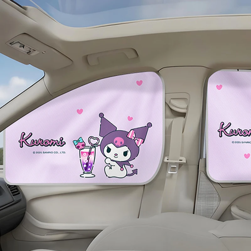 Sanrio Car Sunshade Kuromi Curtain Sun Protection Thermal Insulation Side Window Cartoon Car Decoration Accessories Gift 
Sanrio Car Sunshade Kuromi Curtain Sun Protection Thermal Insulation Side Window Cartoon Car Decoration Accessories Gift