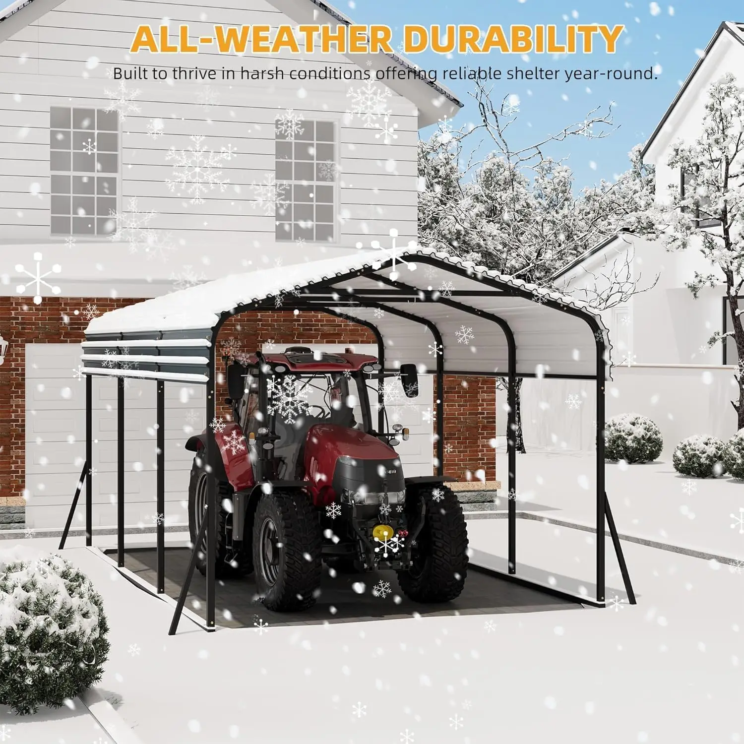 10x15FT Heavy Duty Carport Galvanized Steel Roof Reinforced Base All-Weather Shelter Trucks Boats Party Custom
10x15FT Heavy Duty Carport Galvanized Steel Roof Reinforced Base All-Weather Shelter Trucks Boats Party Custom