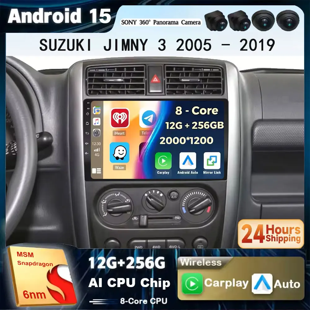 Android 15 Carplay Auto Car Radio For Suzuki Jimny 3 2005-2016 2017 2018 2019 Multimedia Player GPS Stereo DSP WiFi+4G Head Unit
Android 15 Carplay Auto Car Radio For Suzuki Jimny 3 2005-2016 2017 2018 2019 Multimedia Player GPS Stereo DSP WiFi+4G Head Unit