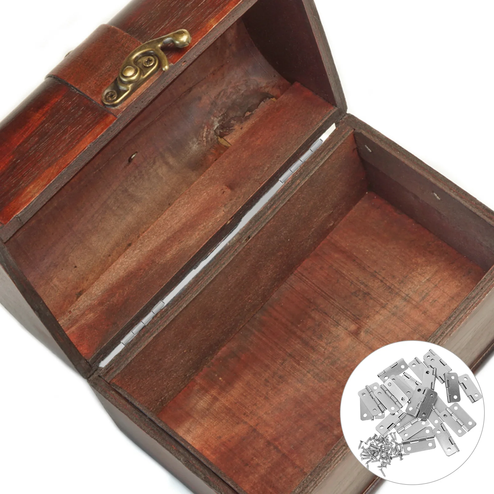 20 Pcs Small Hinges Hardware Accessories 1 2 Inch Mini Wooden Box Crafts Durable Iron Not Rust Fade DIY Jewelry Furniture
20 Pcs Small Hinges Hardware Accessories 1 2 Inch Mini Wooden Box Crafts Durable Iron Not Rust Fade DIY Jewelry Furniture