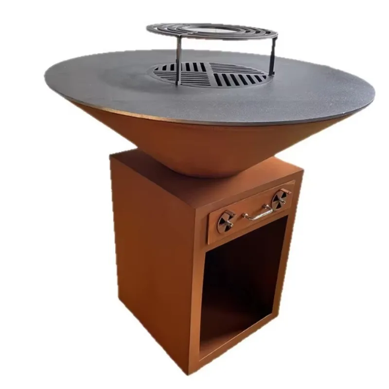 Airo Outdoor Fire Pit Bbq Grill Corten Steel Barbecue Cooking Table rust Resistant Stove for Garden Patio Use
Airo Outdoor Fire Pit Bbq Grill Corten Steel Barbecue Cooking Table rust Resistant Stove for Garden Patio Use