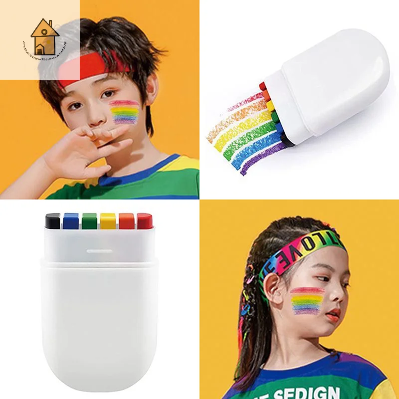 6 Colors Rainbow Face Body Painting Stick Painting Cream Long-Lasting Skin-Friendly Body Tattoo Color Oil Painting Body Painting
6 Colors Rainbow Face Body Painting Stick Painting Cream Long-Lasting Skin-Friendly Body Tattoo Color Oil Painting Body Painting