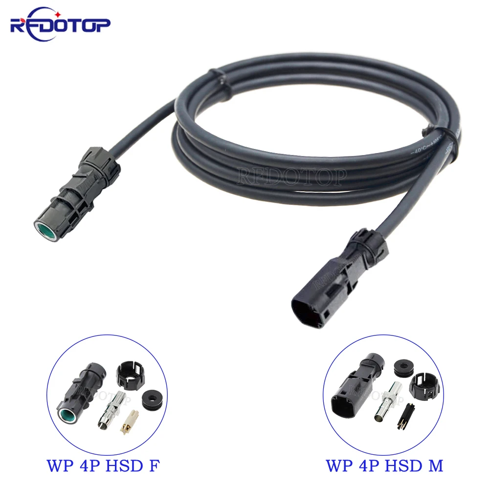 Waterproof 4 Pin Black HSD Code A Male Plug to A Female Jack Connector HSD Cable High Speed 4 Core Cable LVDS Wire Harness
Waterproof 4 Pin Black HSD Code A Male Plug to A Female Jack Connector HSD Cable High Speed 4 Core Cable LVDS Wire Harness
