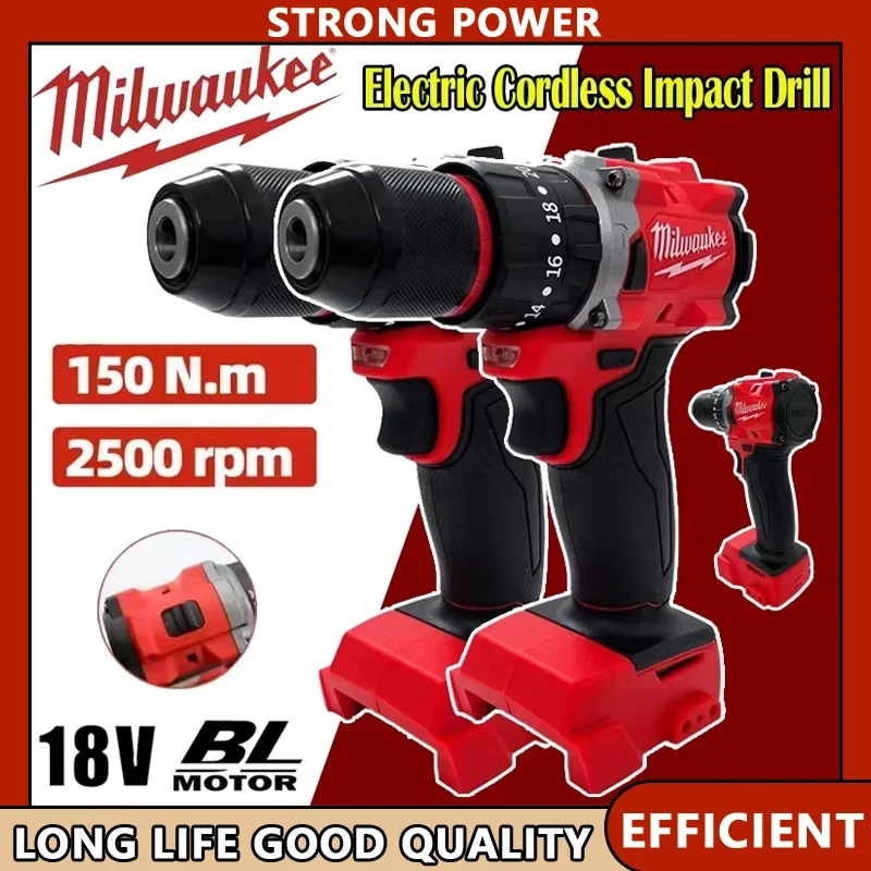 Milwaukee маленькая электрическая дрель 150 Нм бесщеточная аккумуляторная ударная дрель для украшения команды 18 В аккумуляторный электроинструмент
Milwaukee маленькая электрическая дрель 150 Нм бесщеточная аккумуляторная ударная дрель для украшения команды 18 В аккумуляторный электроинструмент