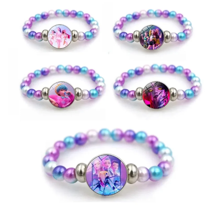 Anime KPop Demon Hunters Bracelets Cosplay Huntrix Saja Boy Fashion Beaded Wristband Cute Cartoon Figure Jewelry Halloween Gift
Anime KPop Demon Hunters Bracelets Cosplay Huntrix Saja Boy Fashion Beaded Wristband Cute Cartoon Figure Jewelry Halloween Gift