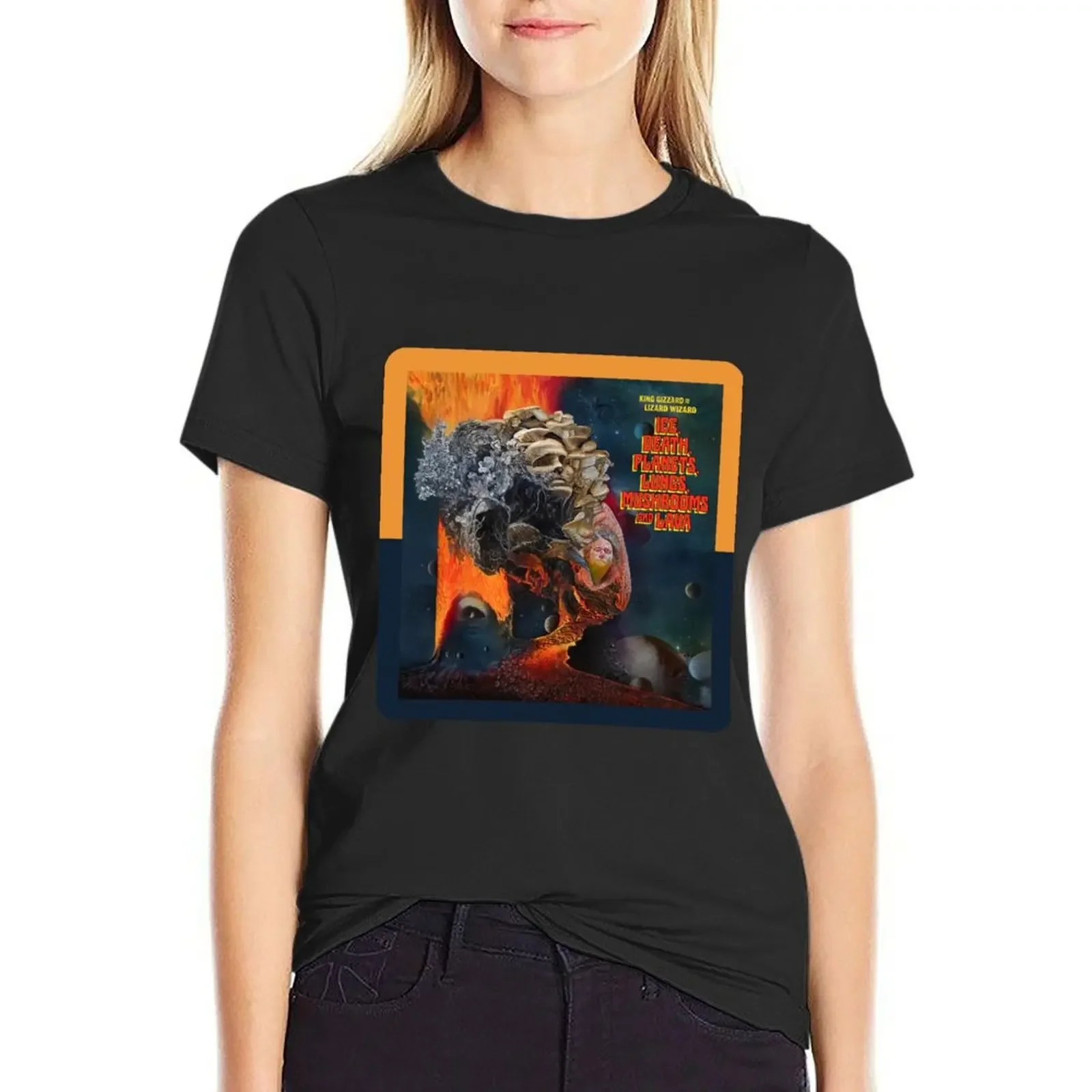 Ice, Death, Planets, Lungs, Mushrooms and Lava by King Gizzard and The Lizard Wizard T-Shirt blanks clothes for woman
Ice, Death, Planets, Lungs, Mushrooms and Lava by King Gizzard and The Lizard Wizard T-Shirt blanks clothes for woman