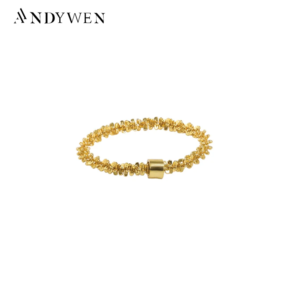 ANDYWEN 925 Sterling Silver Gold Soft Chain Small Size Ring 2021 Women Wedding Gift Jewelry Rings Jewels Fine Round Party
ANDYWEN 925 Sterling Silver Gold Soft Chain Small Size Ring 2021 Women Wedding Gift Jewelry Rings Jewels Fine Round Party