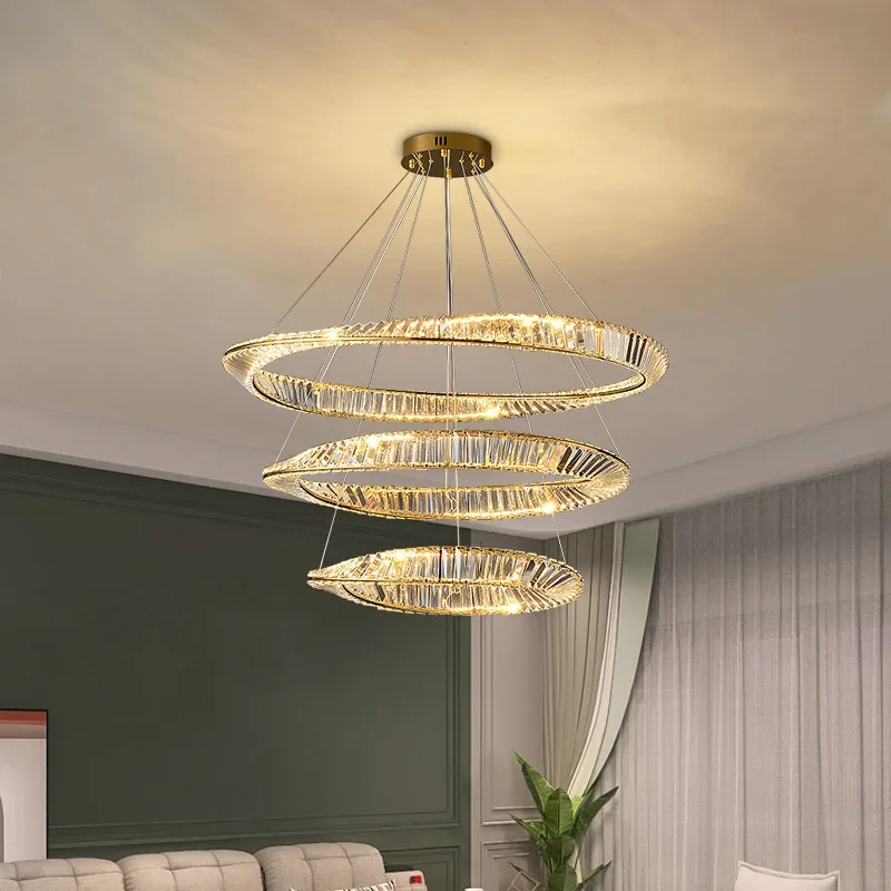 SANDYHA Luxury Crystal Chandelier Ring Led Lamp Modern Nordic Pendant Light for Living Room Dining Room Bedroom Salon Lampara
SANDYHA Luxury Crystal Chandelier Ring Led Lamp Modern Nordic Pendant Light for Living Room Dining Room Bedroom Salon Lampara