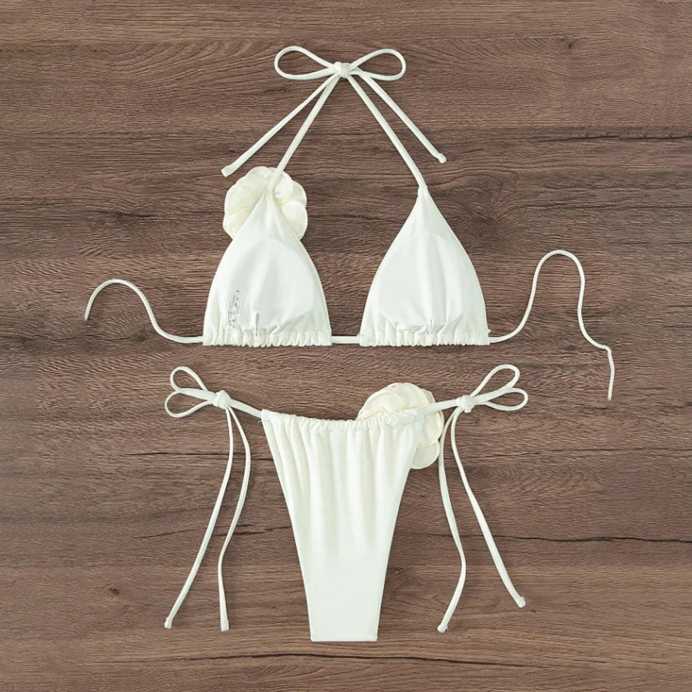 Sexy Bikini Swimsuit Suit 3D Flowers Halter Strappy Bikini Women Swimwear Female Swimsuit 2pcs Bikini Set Bather Bathing Suit
Sexy Bikini Swimsuit Suit 3D Flowers Halter Strappy Bikini Women Swimwear Female Swimsuit 2pcs Bikini Set Bather Bathing Suit