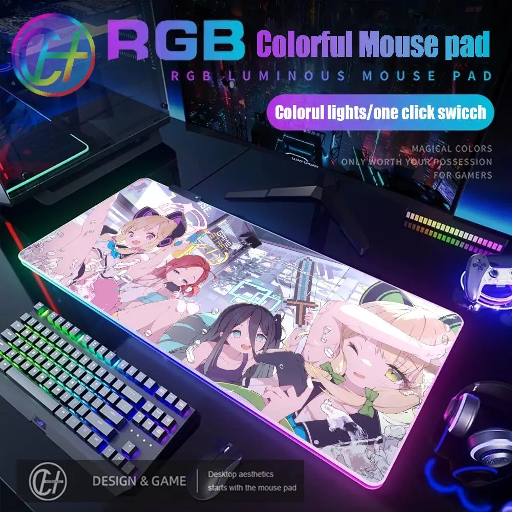 Blue Archive Game RGB Коврик для мыши HD Печатный настольный коврик со светодиодной подсветкой L ock Edge игровые аксессуары Prime Gaming XXL Коврик для клавиатуры
Blue Archive Game RGB Коврик для мыши HD Печатный настольный коврик со светодиодной подсветкой L ock Edge игровые аксессуары Prime Gaming XXL Коврик для клавиатуры