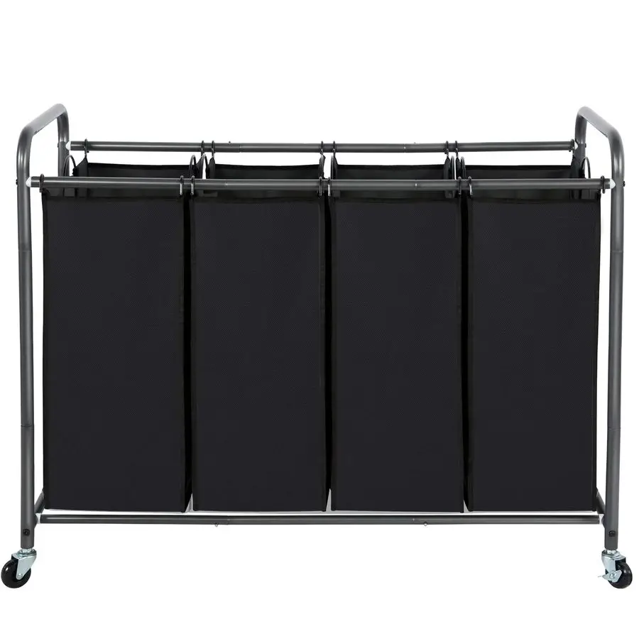 Laundry Sorter 4 Section, 4 Bag Clothes Hamper, Rolling Laundry Cart Basket with Heavy Duty Lockable Wheels and Removable Bag fo
Laundry Sorter 4 Section, 4 Bag Clothes Hamper, Rolling Laundry Cart Basket with Heavy Duty Lockable Wheels and Removable Bag fo