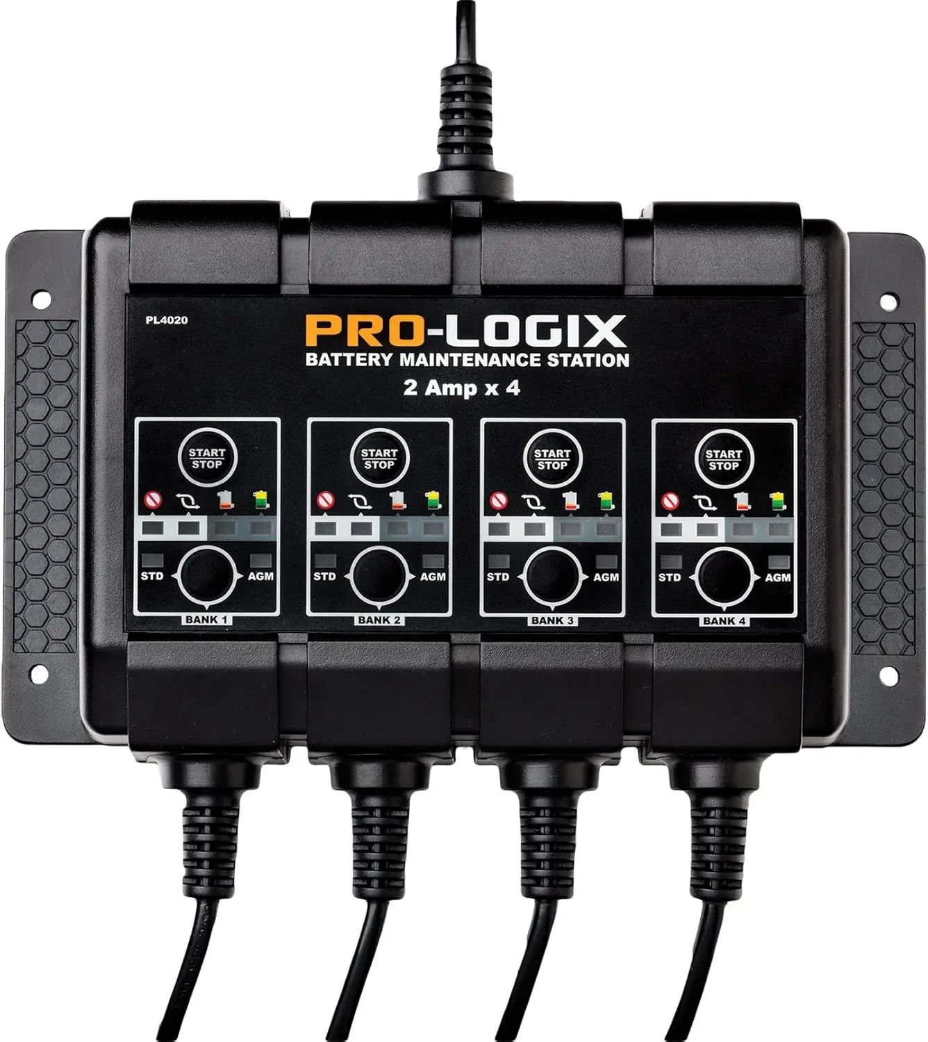 Pro-Logix 4-Bank Smart Charger, 8-Amp Automatic Maintainer with Temperature Compensation for 12V Batteries
Pro-Logix 4-Bank Smart Charger, 8-Amp Automatic Maintainer with Temperature Compensation for 12V Batteries